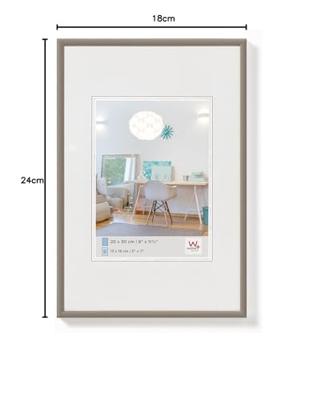 Walther New Lifestyle fotolijst 18x24cm staal
