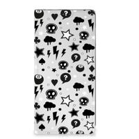 Mobiel BookCase Motorola Moto E13 4G Silver Punk - thumbnail