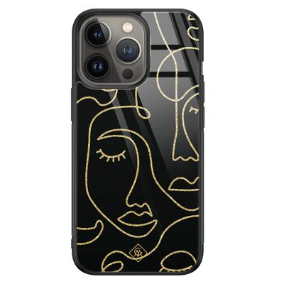 iPhone 13 Pro glazen hardcase - Abstract faces