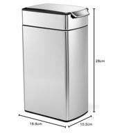 Simplehuman Slim Touch-Bar Can 40 Liter - thumbnail