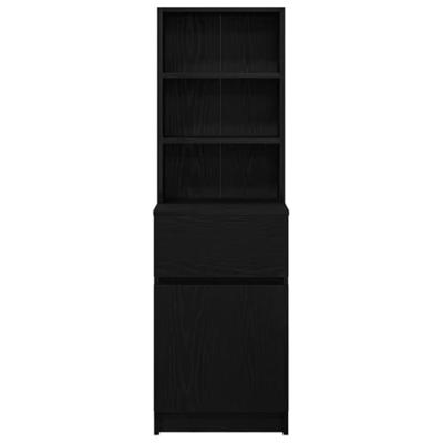 Nachtkastje 39x35x125 cm bewerkt hout wit