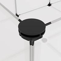 VidaXL Dierenhok klein 144x74x46,5 cm polypropeen en staal transparant - thumbnail