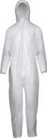 Asatex Wegwerpoverall | maat XXL | wit | PSA-categorie I | 1 stuk - PP-1L/XXL - PP-1L/XXL - thumbnail