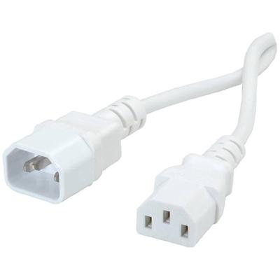 ROLINE GREEN stroomverlengkabel, IEC 320 C14 - C13, wit, 0,8 m