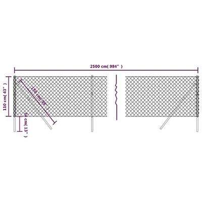 VidaXL Gaashek 1,1x25 m groen