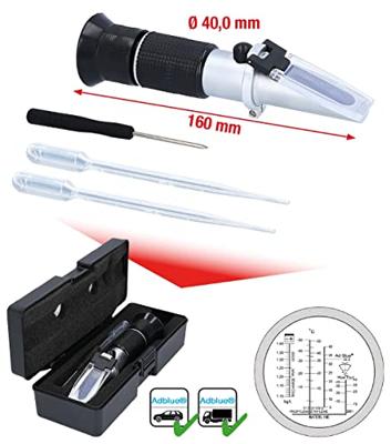 KS Tools 550.1285 Refractometer - optische tester voor batterijvloeistof, antivries en AdBlue-toevoegingen