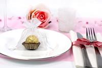 Organza zakjes wit 7,5x10cm (10st) - thumbnail