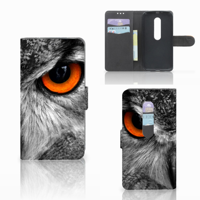 Motorola Moto G 3e Generatie Telefoonhoesje met Pasjes Uil - thumbnail