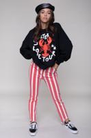Colourful Rebel Lobster Love Tour Trui  Zwart Dames - Loose Fit - Katoen - thumbnail
