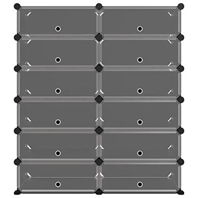 Schoenenrek 94,5x36,5x106 cm polypropeen zwart Schoenenrek 94,5x36,5x106 cm polypropeen zwart