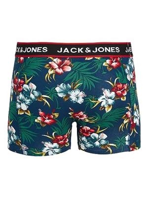 Jack & Jones Boxershorts JACFLOWER Trunks 3-pack Zwart / Navy-XXL