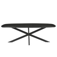 LivingFurn Deens Ovale Eettafel 'Jesper' Mangohout, 230 x 105cm, kleur Zwart - thumbnail