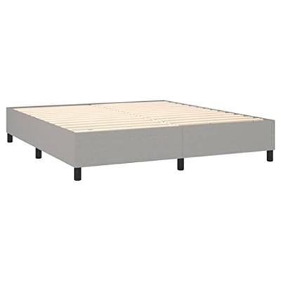 Bedframe zonder matras stof lichtgrijs 180x200 cm