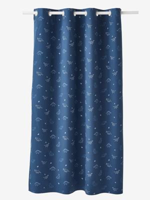 Dinosaurus glow-in-the-dark gordijn blauw