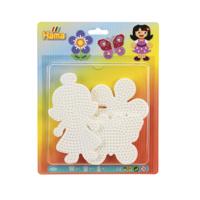 Hama strijkkralenbordjes vlinder, bloem, meisje - thumbnail