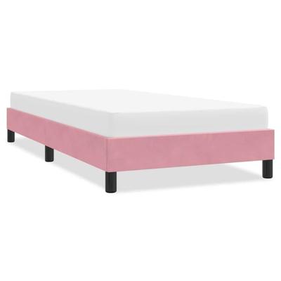 Bedframe zonder matras 100x220 cm fluweel roze