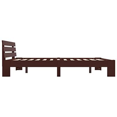 Bedframe massief grenenhout donkerbruin 180x200 cm Bedframe massief grenenhout donkerbruin 180x200 cm
