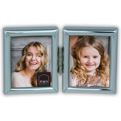 Haes Deco Duo Verzilverde Fotolijst Como voor 2 pasfoto's van 3,5x4,5 cm - DVP12104