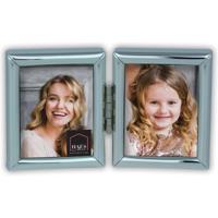 Haes Deco Duo Verzilverde Fotolijst Como voor 2 pasfoto's van 3,5x4,5 cm - DVP12104 - thumbnail