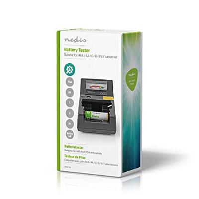Nedis Batterijtester AAA/AA/C/D/9V/knoopbatterij