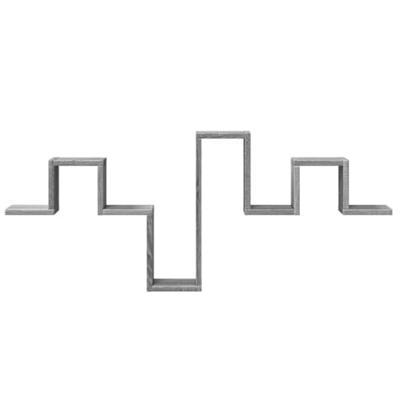 Wandschap 104,5x10x43 cm bewerkt hout grijs sonoma eikenkleurig Wandschap 104,5x10x43 cm bewerkt hout grijs sonoma eikenkleurig