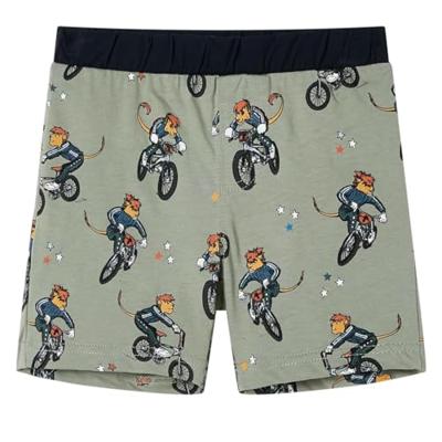 Kinderpyjama met korte mouwen 140 lichtkaki