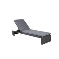 Nohr Ligbed 'Kha' Wicker, kleur Grijs/Zwart - thumbnail