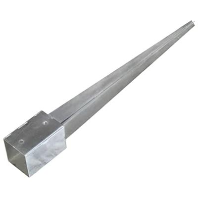 VidaXL Grondpinnen 2 st 9x9x90 cm gegalvaniseerd staal zilverkleurig