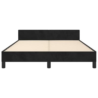 Bedframe zonder matras 140x200 cm fluweel zwart