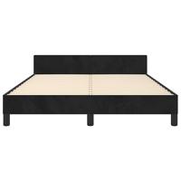 Bedframe zonder matras 140x200 cm fluweel zwart - thumbnail