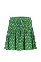 Like Flo Meisjes rok crepe - Groen bloemen - thumbnail