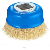 Bosch Accessories Komborstel X-LOCK Clean for Metal, 75 mm, 0,3 mm, gegolfde messing borstel Bosch Power Tools 2608620730 1 stuk(s) - thumbnail