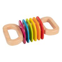 Goki houten regenboog rammelaar - thumbnail