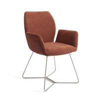 Jesper Home Misaki eetkamerstoel Cosy Copper beehive steel - thumbnail