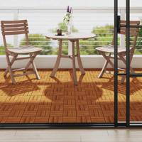 VidaXL Terrastegels acaciahout 30 x 30 cm (10 stuks) - thumbnail