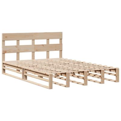 Bedframe zonder matras massief grenenhout 120x190 cm