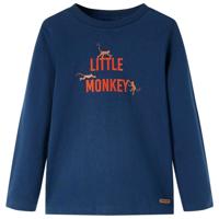 VidaXL Kindershirt met lange mouwen 92 marineblauw - thumbnail
