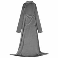 VidaXL Deken hoodie donkergrijs f flanel - thumbnail