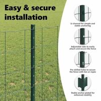 VidaXL Hek met paal groen 1 x 25 m staal - thumbnail