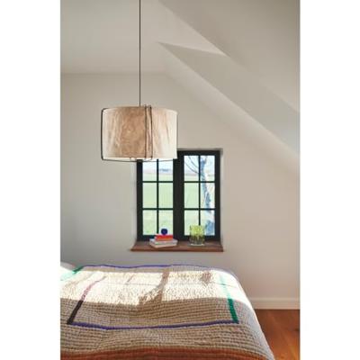 Hanglamp wit zwart papieren kap E27 fitting &apos;Nordlux Cardine 50&apos;