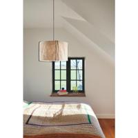 Hanglamp wit zwart papieren kap E27 fitting &apos;Nordlux Cardine 50&apos; - thumbnail