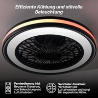 Brilliant G99280/06 Palmero LED-plafondlamp met ventilator LED-module 40 W Zwart - thumbnail