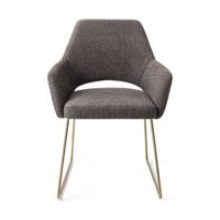 Jesper Home Eetkamerstoel 'Yanai' Slide Gold, kleur Amazing Grey - thumbnail