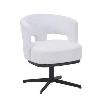 DÉJA Living - Eetkamerstoel Off-White Stof - Draaibaar - Léo - Set van 2