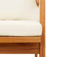 Tuinbank met kussen Bruin Massief acaciahout - thumbnail