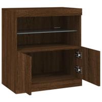 Dressoir met LED-verlichting 60x37x67 cm bruin eikenkleur - thumbnail