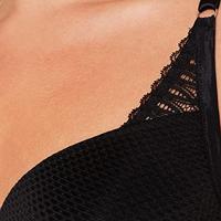 Kanten bh met beugel - Aura Spotlight WHP - Stevige spacer bh met vulling - Zwart en creme - thumbnail