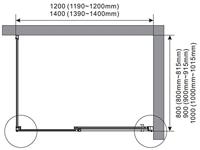 Nisdeur Sealskin SOHO Schuifdeur 120x210 cm 8 mm Helderglas (Links schuivend) - thumbnail