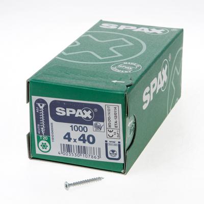 SPAX 1191010400405 R 88091 Senkkopf/T-STAR Houtschroef 4 mm 40 mm T-STAR plus Staal WIROX 1000 stuk(s)