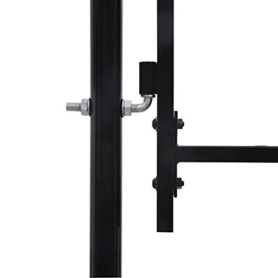 Hekpoort dubbele deur met speren bovenkant 400x150 cm